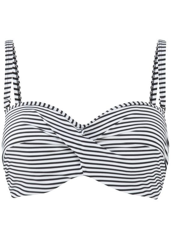 Biustonosz K Pielowy Panache Swim Anya Stripe Sw Bandeau Bikini