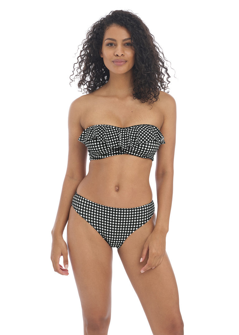 Gingham Bandeau Bikini Swimsuit