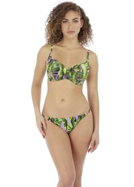 (zestaw) Strój kąpielowy Freya JUNGLE OASIS AS6845CAS + AS6844CAS Uw Sweetheart Bikini Top + Tanga Bikini (32F, 32FF)
