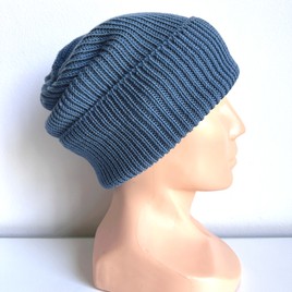 Beanie czapka z wełny merino VARELLA 100% Baby Merino 42 Petrol