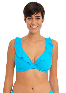 Biustonosz kąpielowy Freya JEWEL COVE AS7230PRQ Uw High Apex Bikini Top Plain Turquoise