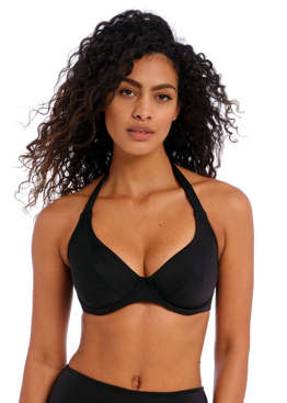Biustonosz kąpielowy Freya JEWEL COVE AS7232PLK Uw Halter Bikini Top Plain Black