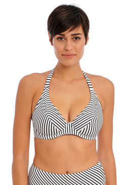 Biustonosz kąpielowy Freya JEWEL COVE AS7232SBL Uw Halter Bikini Top Stripe Black