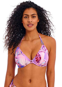 Biustonosz kąpielowy Freya Swim MIAMI SUNSET AS204904CAS Uw Halter Bikini Top Cassis