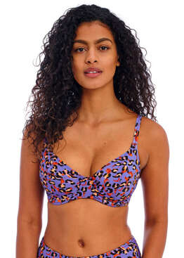Biustonosz kąpielowy Freya Swim SANTIAGO NIGHTS AS205602LED Uw Plunge Bikini Top Leopard