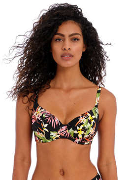 FREYA Savanna Sunset DD/E/F Cup Plunge Bikini Top - Floral