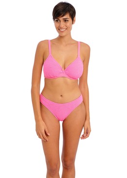 KOMPLET - Biustonosz kąpielowy Freya Swim AS203802SOB IBIZA WAVES Uw Plunge Bikini Top Sorbet (36FF) + figi AS203870SOB Bikini Brief (XL)