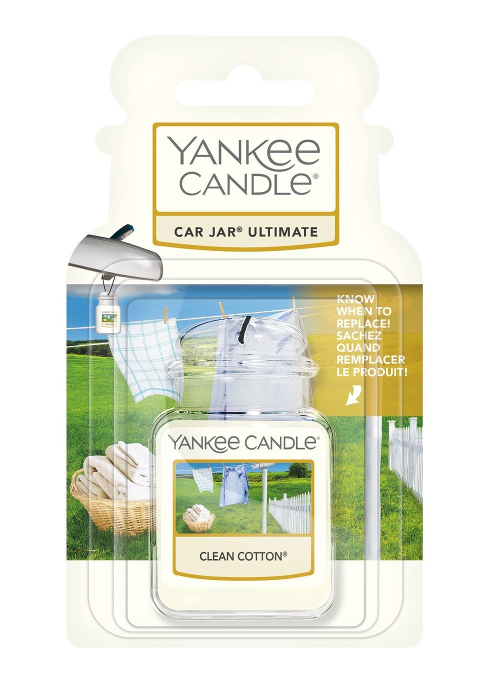 Pachnący dom, Yankee Candle, Zapach do samochodu Car Jar ULTIMATE Yankee  Candle Clean Cotton Car Jar ULTIMATE Yankee Candle CLEAN COTTON