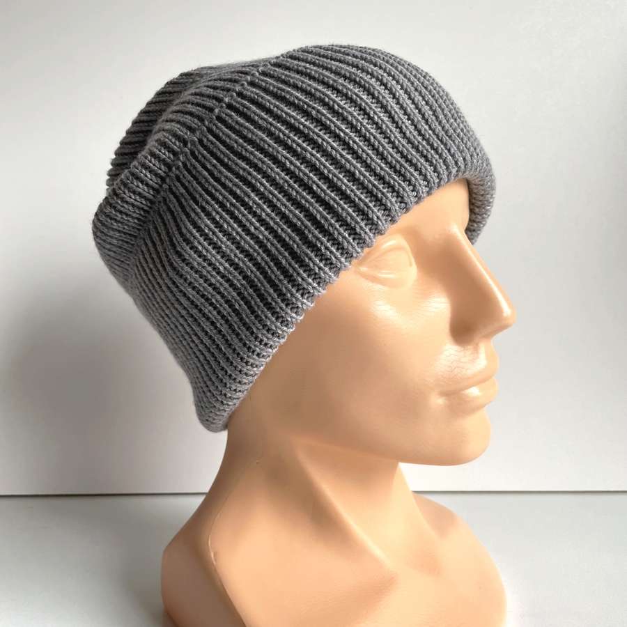 Beanie czapka z wełny merino VARELLA 100% Baby Merino 19 Szary