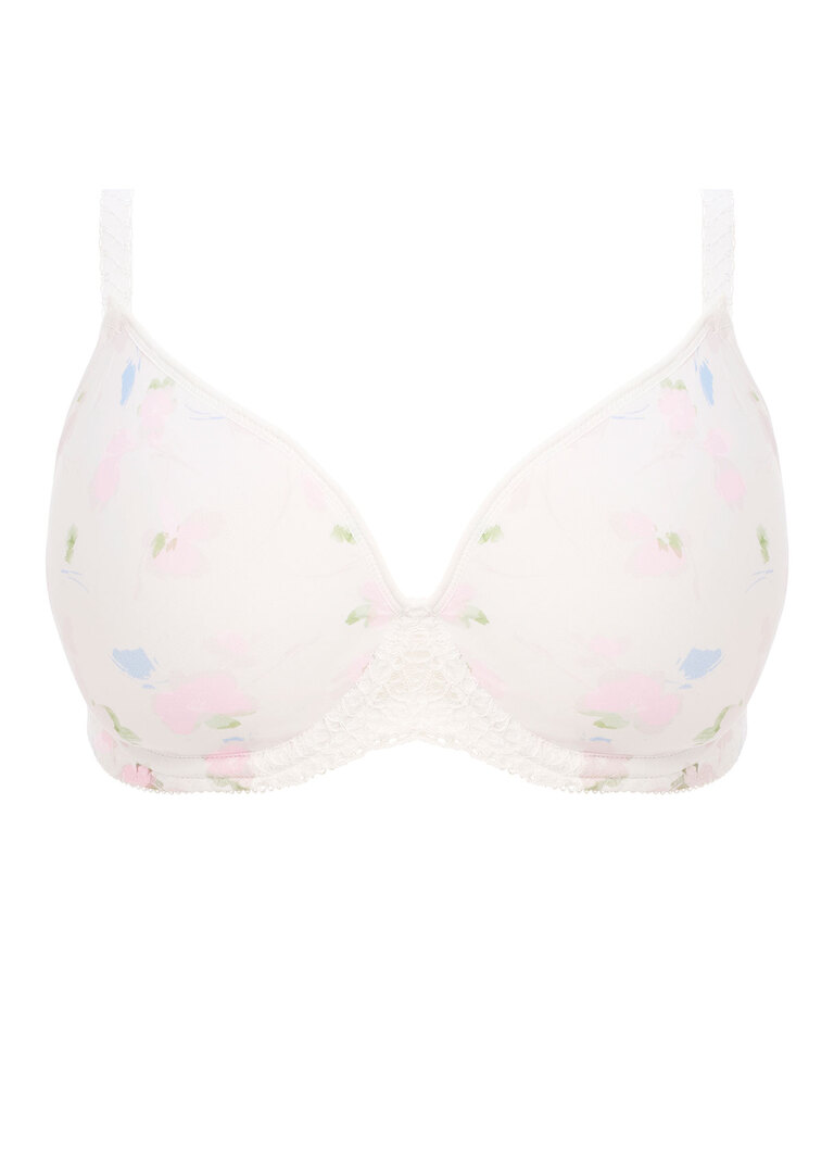 Biustonosz Freya DAYDREAMING AA400831FLT Uw Moulded Plunge T-shirt Bra Flora White