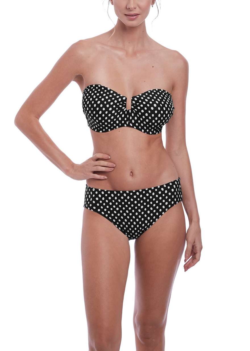 Biustonosz kąpielowy Fantasie Swim SANTA MONICA FS6723BLI Uw Bandeau - Multiway Strap Black & White