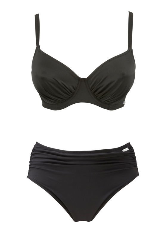 On the beach, Biustonosz kąpielowy Fantasie Swim VERSAILLES FS5749BLK Uw Gathered  Full Cup Bikini Top Black