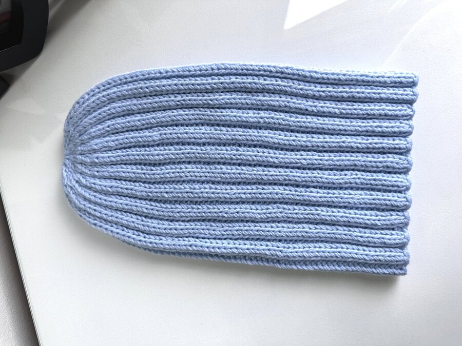 Czapka zimowa damska HELLI 100% Baby Merino 11 Błękitny Stalowy