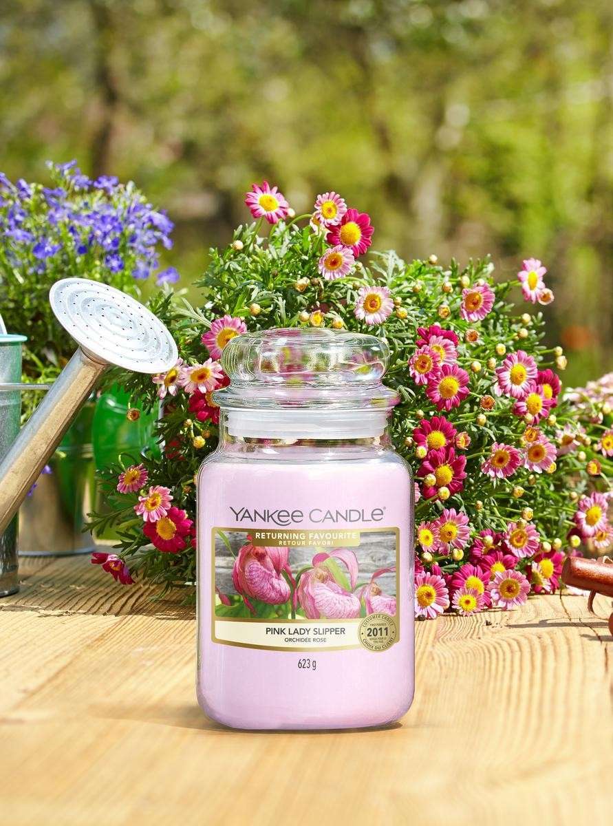 Duża świeca zapachowa Yankee Candle PINK LADY SLIPPER