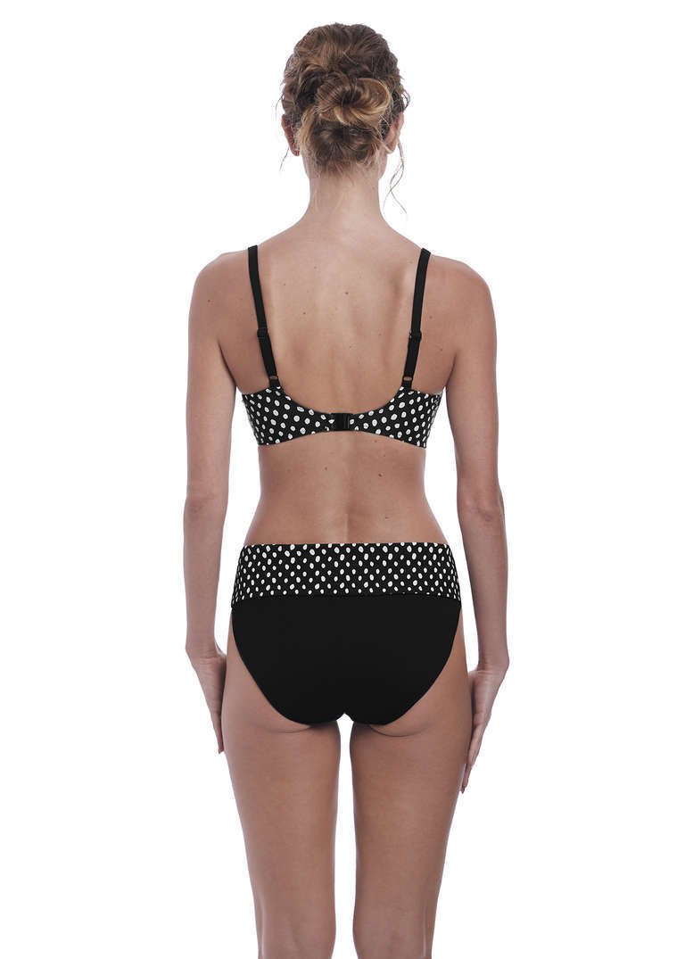 Figi kąpielowe Fantasie Swim SANTA MONICA FS6726BLI Classic Fold Brief Black & White