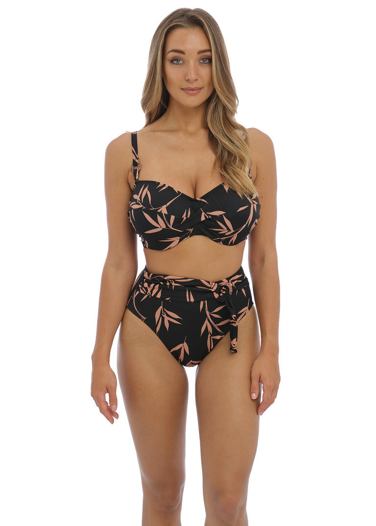 KOMPLET - Dwuczęściowy kostium kąpielowy Fantasie Swim LUNA BAY Black z bandeau 36F