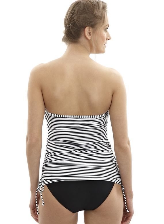 Koszulka kąpielowa Panache Swim ANYA STRIPE SW0891 Bandeau Tankini Black/White