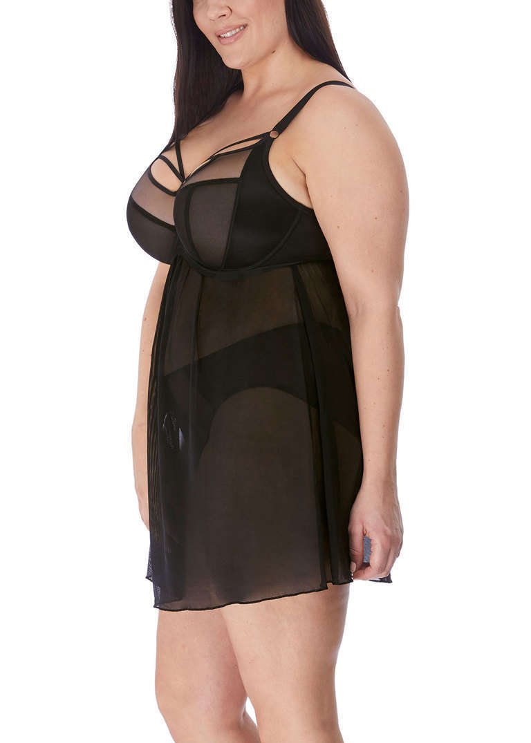 Koszulka nocna Elomi SACHI EL4351BLK Uw Babydoll Black