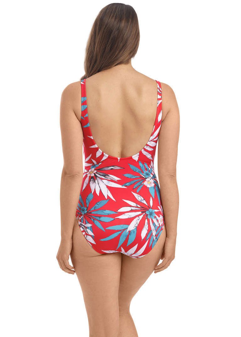 Strój kąpielowy Fantasie Swim SANTOS BEACH FS501130POT Uw V-neck Swimsuit With Adjustable Leg Pomegranate 