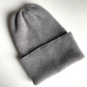 Beanie czapka z wełny merino VARELLA 100% Baby Merino 19 Szary