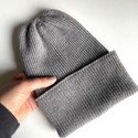 Beanie czapka z wełny merino VARELLA 100% Baby Merino 19 Szary