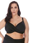 Biustonosz kąpielowy Elomi MAGNETIC ES7193BLK Uw Wrap Plunge Bikini Top Black