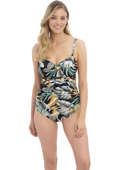 KOMPLET - Strój kąpielowy z tankini Fantasie Swim BAMBOO GROVE Jet FS501654JET (34E) + majtki