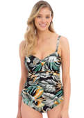 KOMPLET - Strój kąpielowy z tankini Fantasie Swim BAMBOO GROVE Jet FS501654JET (34E) + majtki