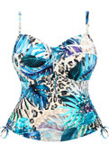 Koszulka kąpielowa Fantasie Swim KABINI OASIS FS502154AEG  Uw Twist Front Tankini Aegean 