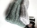 Ręcznie robiona czapka beanie AUREA 100% Ręcznie farbowana Baby Merino plus moher i jedwab Ziołowy Ogródek - edycja limitowana