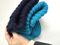 Wywijana czapka merino HELLI 100% Baby Merino 13 Granatowy