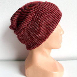 Beanie czapka z wełny merino VARELLA 100% Baby Merino 16 Czerwony