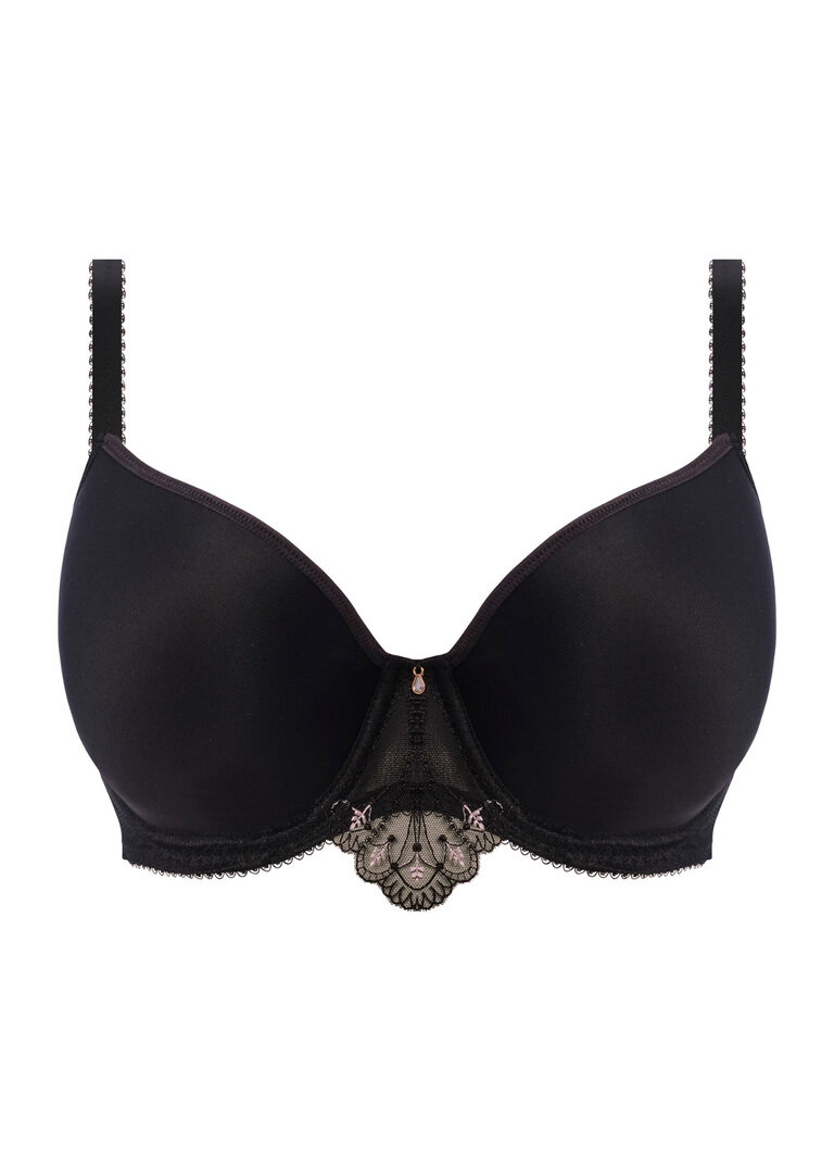 Biustonosz Freya LOVELAND AA401031BOR Uw Moulded Plunge T-shirt Bra Boudoir Noir