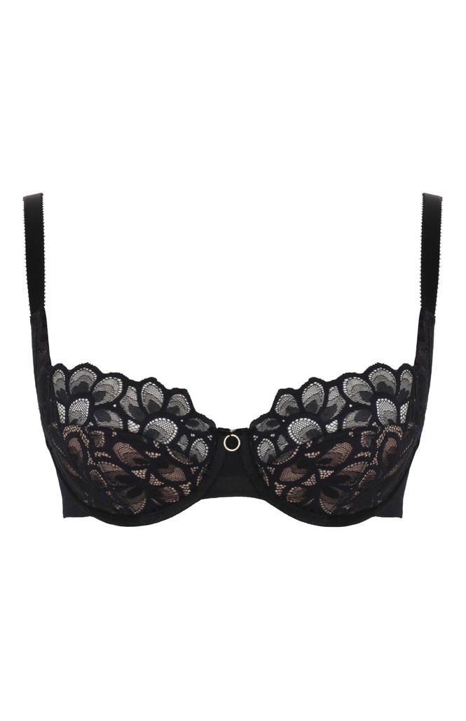 Biustonosz Panache ALLURE 10761 Balcony Bra Black/Latte