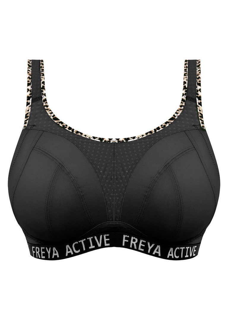 Biustonosz Sportowy Freya Active DYNAMIC AC4014PUK Non Wired Sports Bra Pure Leopard Black