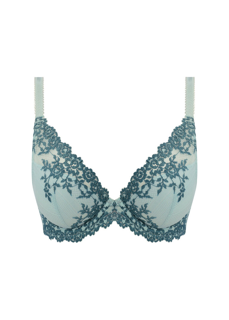 Biustonosz Wacoal EMBRACE LACE WA853291996 Plunge Underwire Bra Eggshell Blue / Brittany Blue