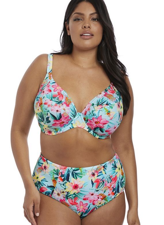 Biustonosz kąpielowy Elomi ALOHA ES7152AQA Uw Plunge Bikini Top Aqua