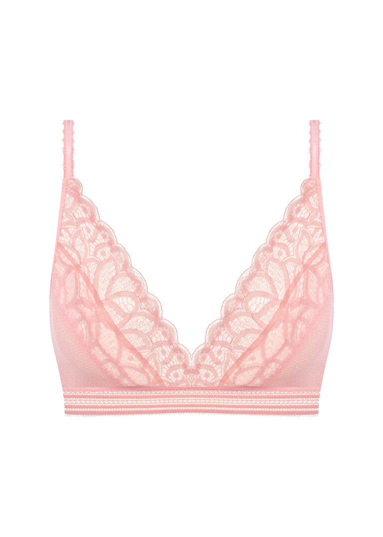 Braletka Wacoal RAFFINE WE148008SIP Non Wired Bralette Silver Pink