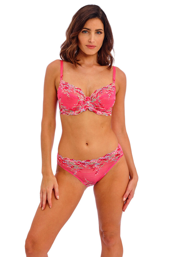 Figi Wacoal EMBRACE LACE WA064391675 Bikini Brief Hot Pink/Multi