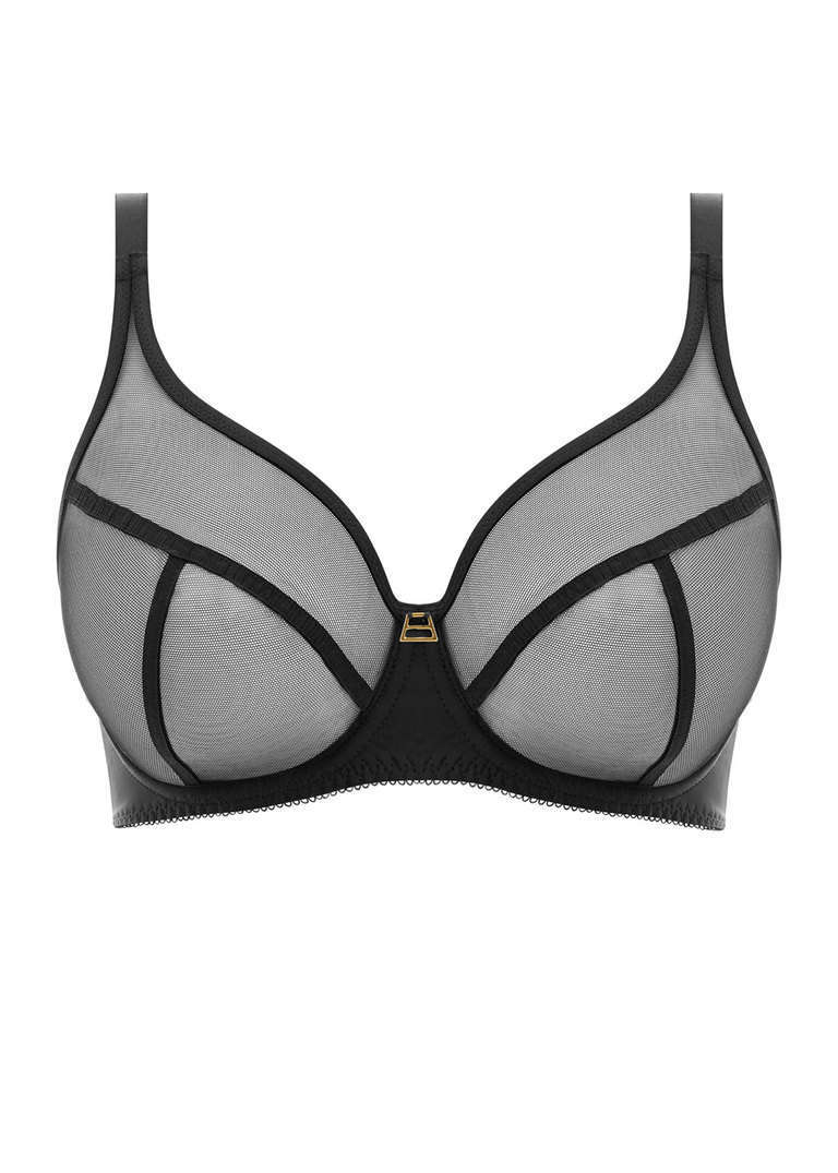 KOMPLET - Freya SNAPSHOT AA400921NOR Uw High Apex Plunge Bra Noir + stringi (28DD, 30F,  30FF, 32F, 32FF, 34FF)