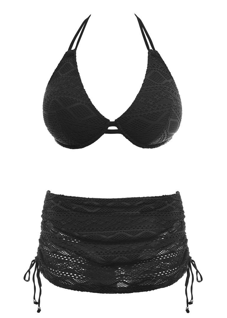 KOMPLET - Strój kąpielowy Freya SUNDANCE Black - wybierz fasony i rozmiary (28E, 30DD, 30E, 30FF, 32D, 32E, 32F, 34G, 34HH, 36E, 36F)