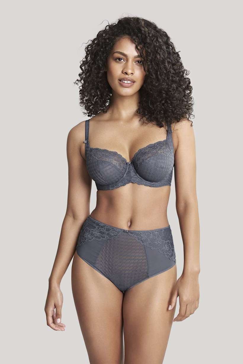 KOMPLET bielizny Panache ENVY Slate 7285 Full Cup (30G, 34GG, 38G, 38GG, 40FF, 40G, 40GG, 40H) + wysokie majtki XL