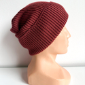 Beanie czapka z wełny merino VARELLA 100% Baby Merino 16 Czerwony