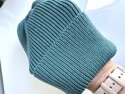 Beanie czapka z wełny merino VARELLA 100% Baby Merino 47 Morze Północne