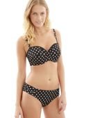 Biustonosz kąpielowy Panache Swim ANYA SPOT SW1013 Bandeau Bikini Black/White