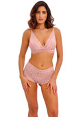 Braletka Wacoal RAFFINE WE148008SIP Non Wired Bralette Silver Pink