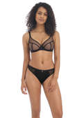 KOMPLET - Freya SNAPSHOT AA400921NOR Uw High Apex Plunge Bra Noir + stringi (28DD, 30F,  30FF, 32F, 32FF, 34FF)