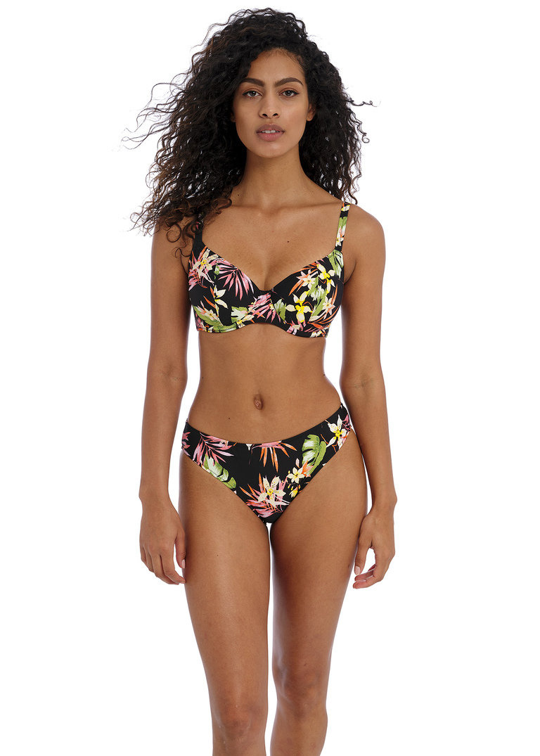 KOMPLET - Dwuczęściowy strój kąpielowy Freya Swim SAVANNA SUNSET Multi AS204102MUI Uw Plunge Bikini Top (30D, 30F)  + wybrane majtki