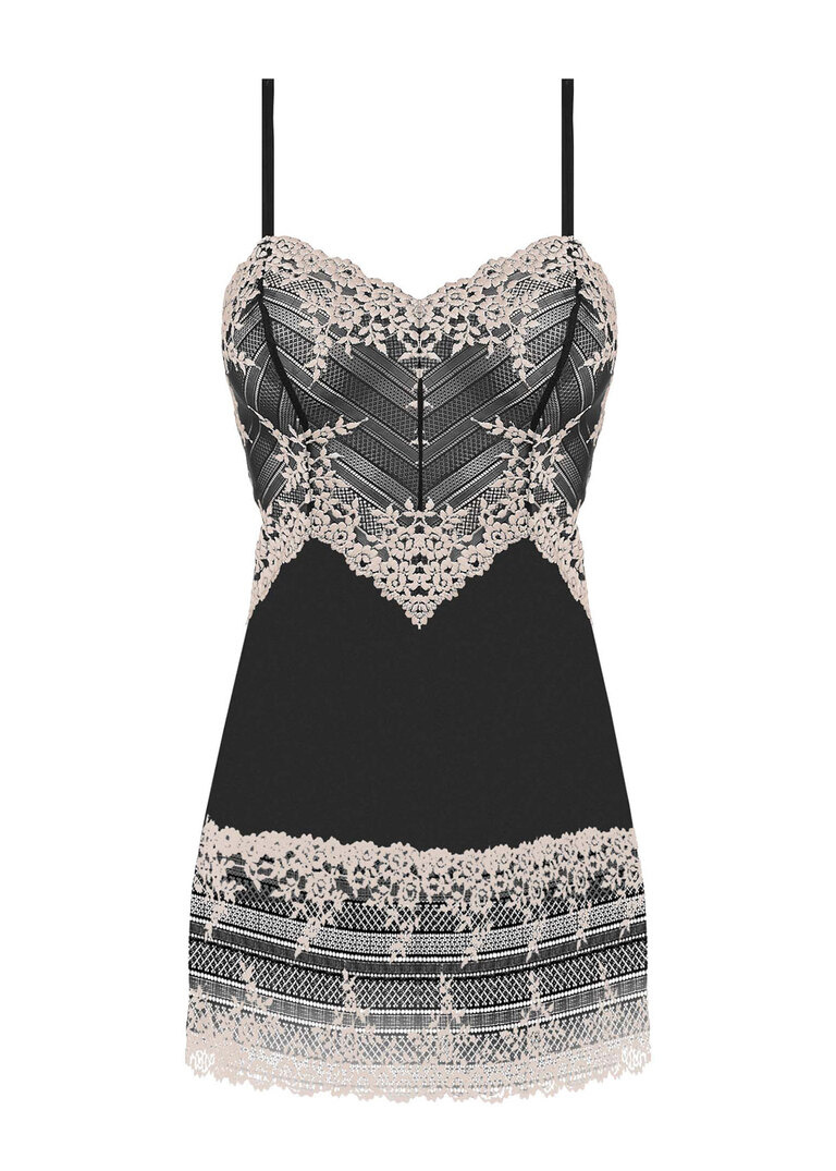 Koszulka nocna Wacoal EMBRACE LACE WA814191BLK Chemise Black