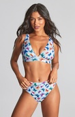 Biustonosz kąpielowy Panache Swim FLUTTER SW1764B Kara Non Wired Plunge Bikini Top Flutter Print